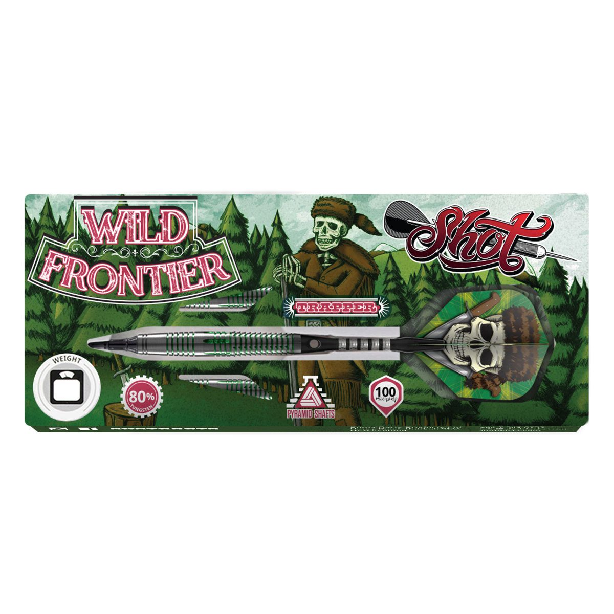 SHOT Wild Frontier Trapper 22gm Steel Tips Darts 80% Tungsten FTST-122 